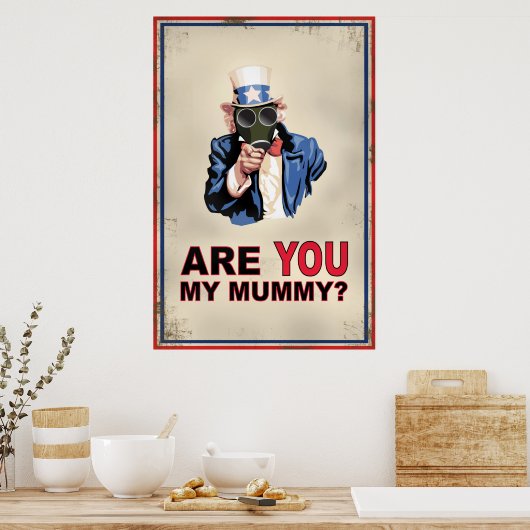 Uncle Sam Gas Mask Poster (Küche)