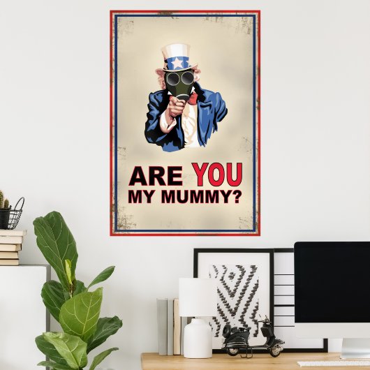 Uncle Sam Gas Mask Poster (Heimbüro)
