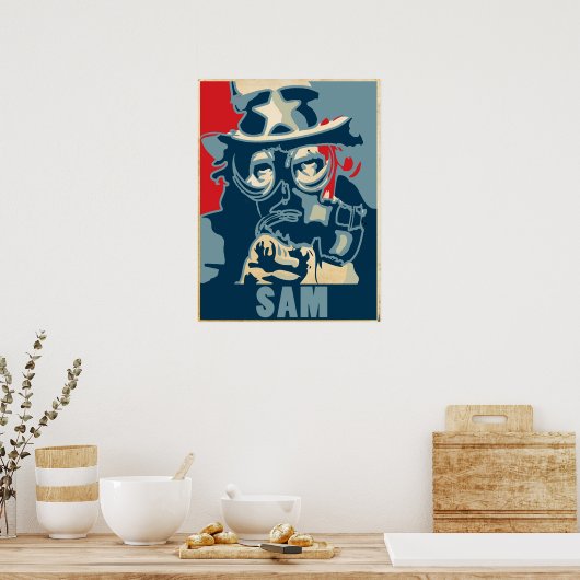 Uncle Sam Gas Mask Poster (Küche)
