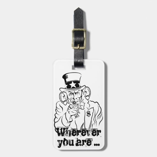 Uncle Sam Gepäckanhänger (Vorderseite vertikal)