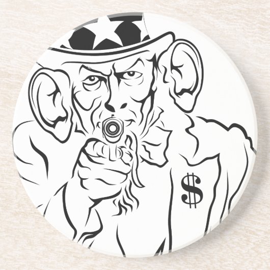 Uncle Sam Getränkeuntersetzer (Vorne)