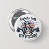Uncle Sam Gewehr-Kontrollen-Knopf Button (Vorne & Hinten)