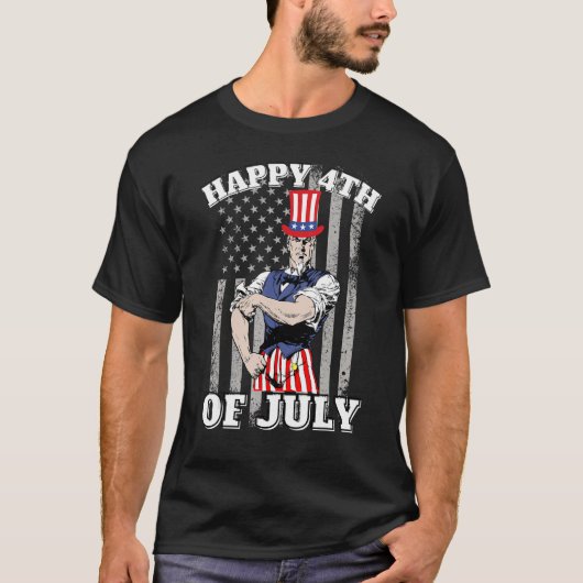 Uncle Sam Griddy Dance 4. Jul T-Shirt (Vorderseite)