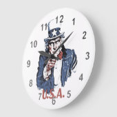 Uncle Sam Große Wanduhr (Winkel)