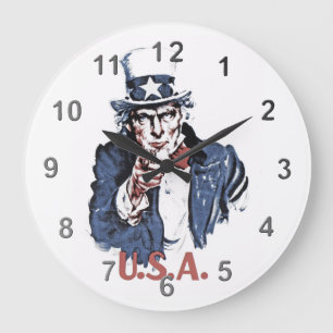 Uncle Sam Große Wanduhr