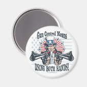 Uncle Sam Gun Kontrolle Magnet (Vorderseite/Rückseite)