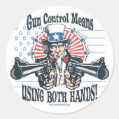 Uncle Sam Gun Kontrolle Sticker (Vorderseite)