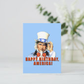 Uncle Sam Happy Birthday America Tshirt Postkarte (Stehend Vorderseite)