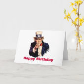 Uncle Sam Happy Birthday Card Karte (Gelbe Blume)