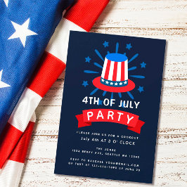 Uncle Sam Hat 4. Juli Cookout Einladung