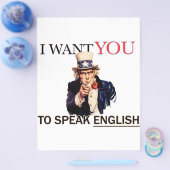 Uncle Sam hat gesagt, ich habe dir gewollt, Englis Flyer (Einzeln)