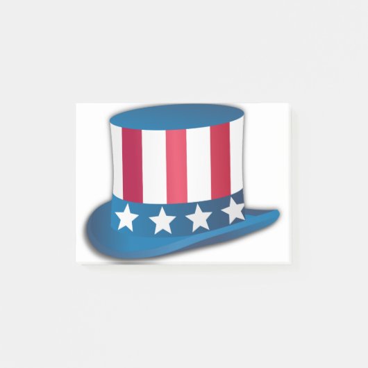 Uncle Sam Hat Post-it Klebezettel (Vorderseite)