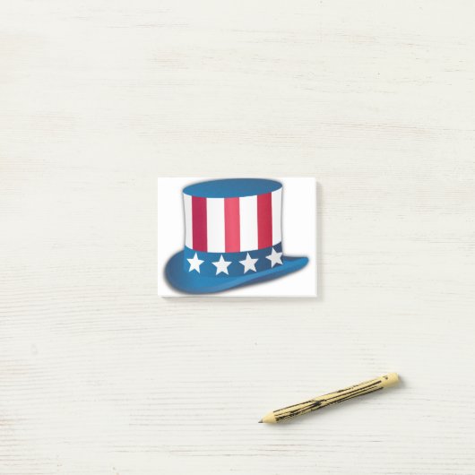 Uncle Sam Hat Post-it Klebezettel (Auf Schreibtisch)