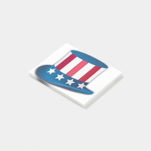 Uncle Sam Hat Post-it Klebezettel (angewinkelt)