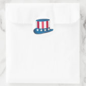 Uncle Sam Hat Runder Aufkleber (Tasche)