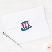 Uncle Sam Hat Runder Aufkleber (Umschlag)