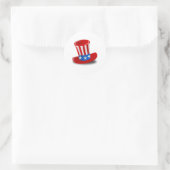 Uncle Sam Hat Runder Aufkleber (Tasche)