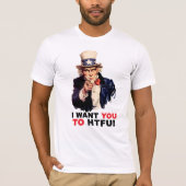 Uncle Sam HTFU - Bella Leinwand T-Shirt (Vorderseite)