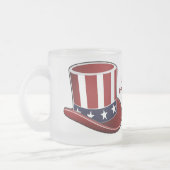 Uncle Sam Hut-"Leben-Freiheits-Glück-" Tasse (Links)