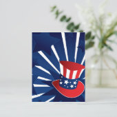 Uncle Sam Hut Postkarte (Stehend Vorderseite)