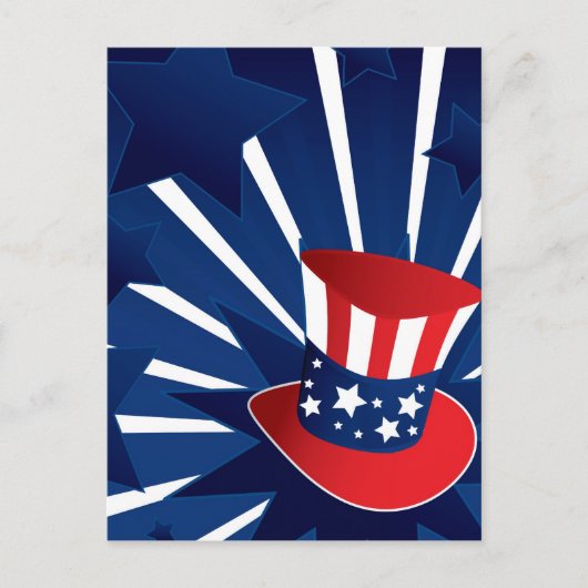 Uncle Sam Hut Postkarte (Vorderseite)