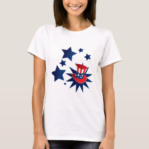 Uncle Sam Hut und Sterne T-Shirt