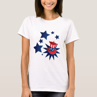 Uncle Sam Hut und Sterne T-Shirt