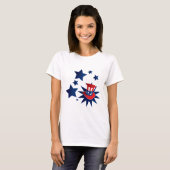Uncle Sam Hut und Sterne T-Shirt (Vorne ganz)