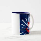 Uncle Sam Hut Zweifarbige Tasse (VorderseiteRechts)