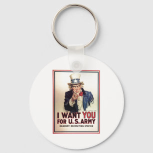 Uncle Sam I Woll You For US Army Schlüsselanhänger