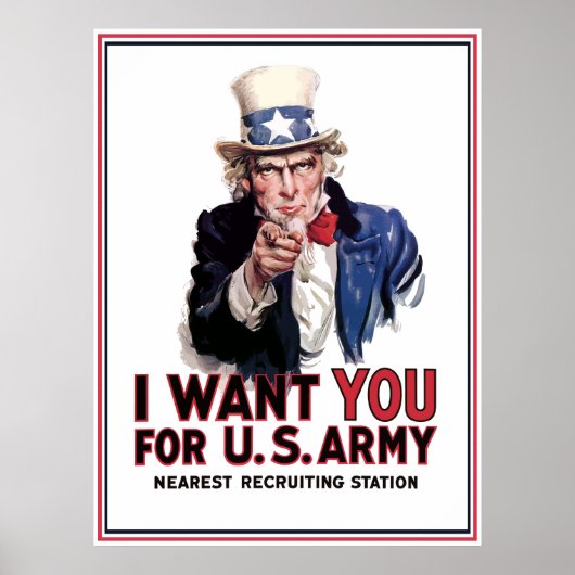 Uncle Sam "I Woll You" — Grenze Poster (Vorne)