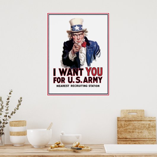 Uncle Sam "I Woll You" Poster (Küche)