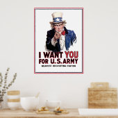 Uncle Sam "I Woll You" Poster (Küche)