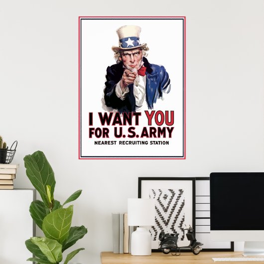 Uncle Sam "I Woll You" Poster (Heimbüro)
