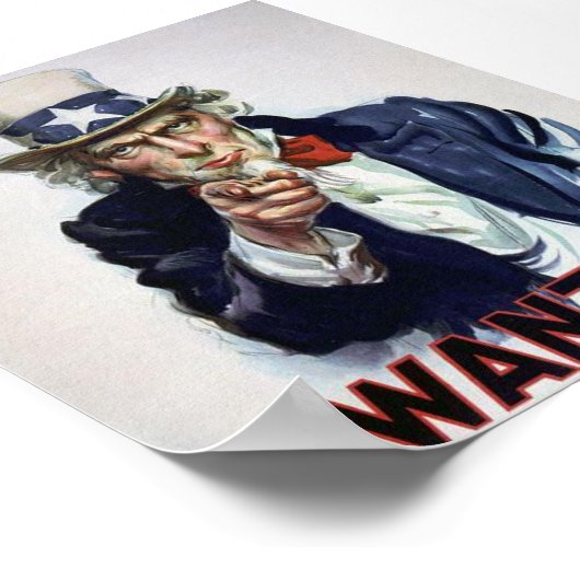 Uncle Sam I woll You Poster (Ecke)