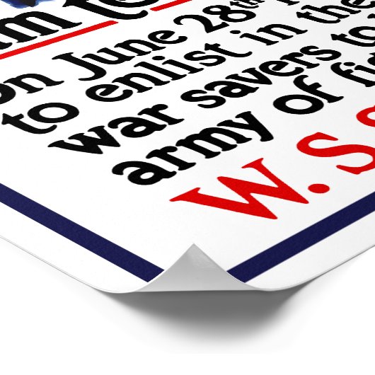 Uncle Sam - ich sage Ihnen Poster (Ecke)