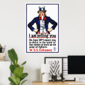 Uncle Sam - ich sage Ihnen Poster (Heimbüro)