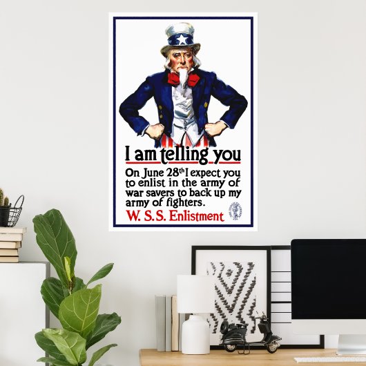 Uncle Sam - ich sage Ihnen Poster (Heimbüro)