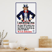 Uncle Sam - ich sage Ihnen Poster (Küche)