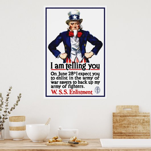 Uncle Sam - ich sage Ihnen Poster (Küche)