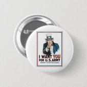 Uncle Sam "Ich will SIE! " Button (Vorne & Hinten)