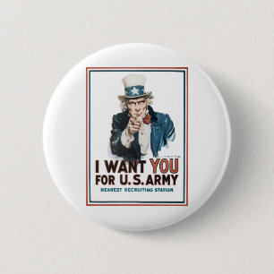 Uncle Sam "Ich will SIE! " Button