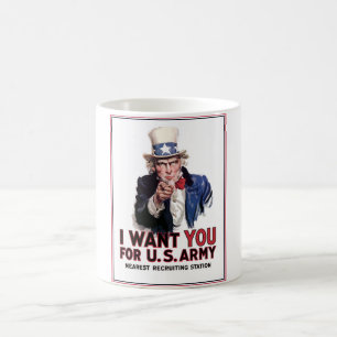 Uncle Sam "Ich will Sie " Kaffeetasse