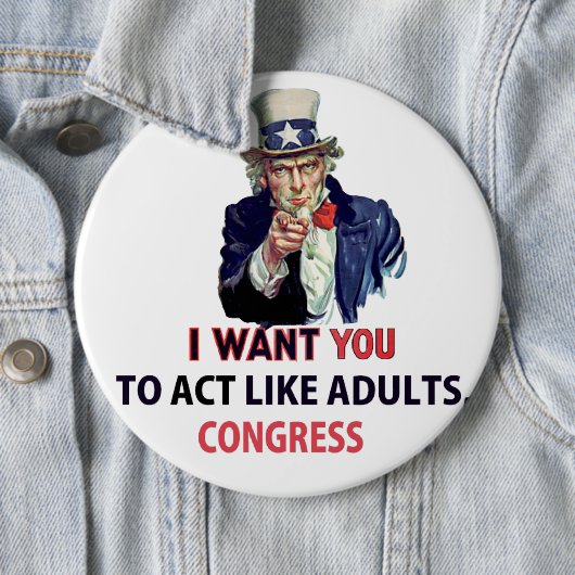 Uncle Sam - Ich woll dir, dich wie Erwachsene zu b Button (Beispiel)