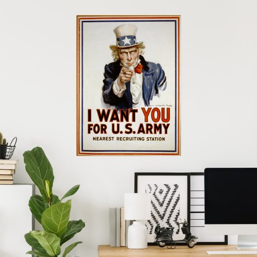 Uncle Sam - Ich Woll dir Poster (Heimbüro)