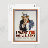 Uncle Sam - Ich Woll dir Postkarte (Vorne/Hinten)