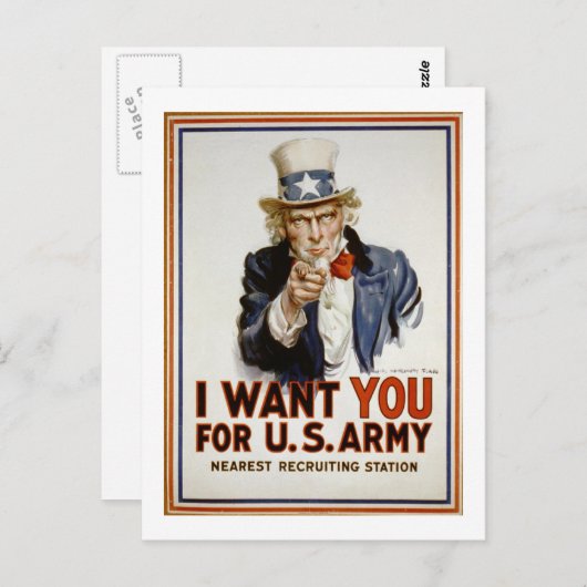 Uncle Sam - Ich Woll dir Postkarte (Vorne/Hinten)