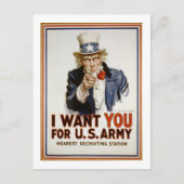 Uncle Sam - Ich Woll dir Postkarte (Vorderseite)
