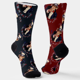 Uncle Sam ich Woll Ihnen, wie 1776 zu feiern Socken