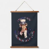Uncle Sam ich Woll Ihnen, wie 1776 zu feiern Wandteppich Mit Holzrahmen (Vorderseite)